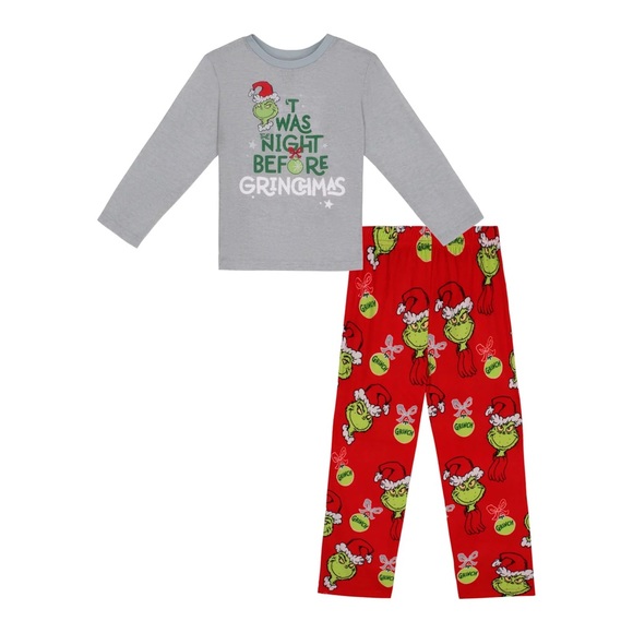 NWT Grinch Family Sleep Kids 2-Piece Pajama Set - Picture 7 of 13